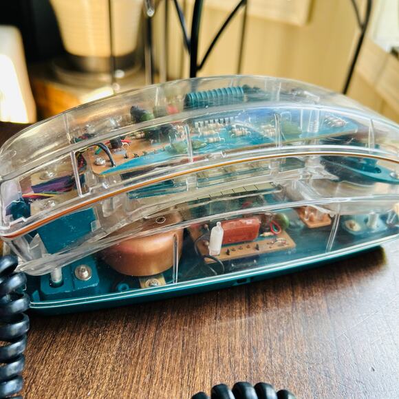 Vintage Conair Transparent Phone Retro 80s 90s Clear Neon Model SW205 - Picture 2 of 11